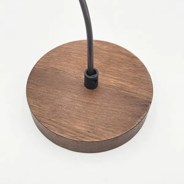 Luster na lanku AIDA 1xE27/60W/230V pr. 35 cm dub/orech/biela