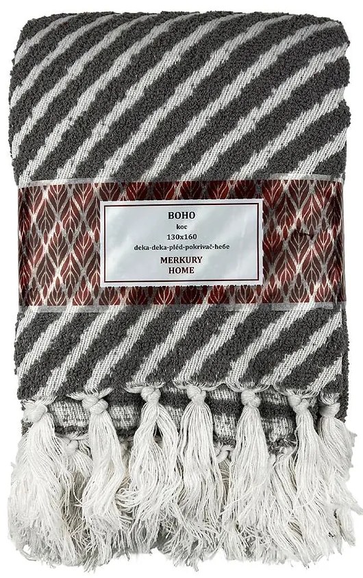 Deka Boho 130x160 šedá Merkury Home