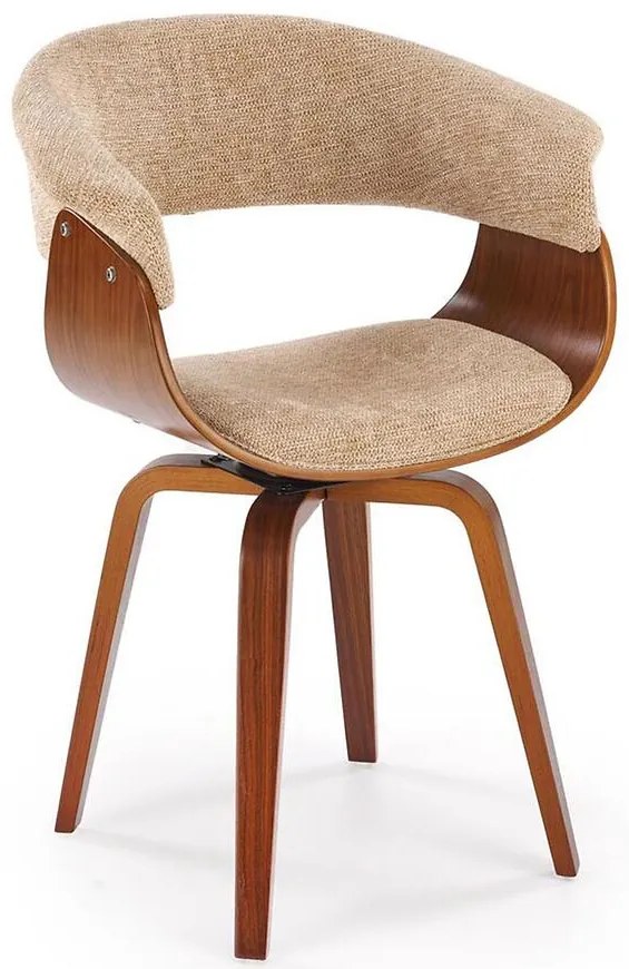 Stolička K545 béžová/orech