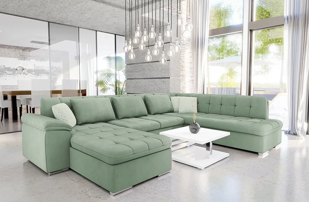 Rohová sedacia súprava Tony Bis, Dostupné poťahy: Uttario Velvet 2954 + Uttario Velvet 2954 + Evo 29, Strana: Ľavá - U