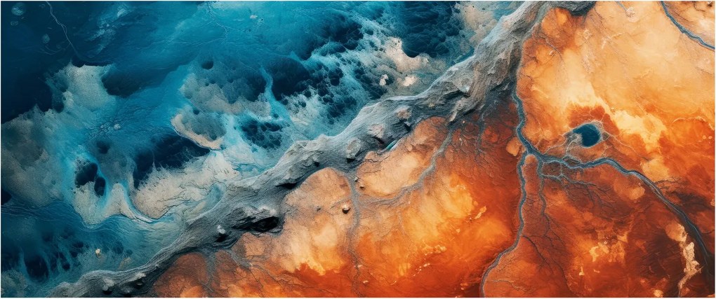 Obraz - Voda a oheň (120x50 cm)