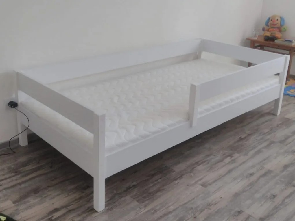 LU Detská posteľ so zábranou Mix - biela Rozmer: 180x80