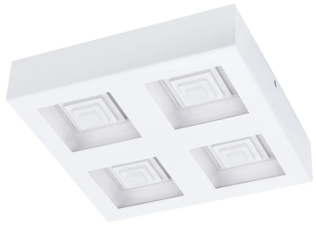 EGLO Stropné LED osvetlenie FERREROS, 4x6,3W, teplá biela, 27x27cm, hranaté