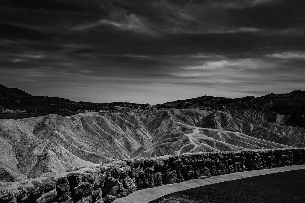 Samolepiaca fototapeta čiernobiely Národný park Death Valley - 150x100