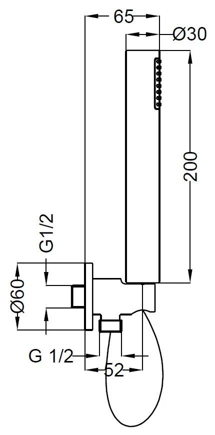 Teorema Program ONE - Sprchový set, chróm P1-KS01-90