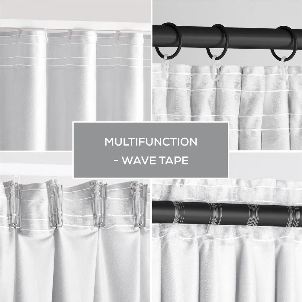 Biely zamatový dimout záves 140x270 cm Pleat – Restilo