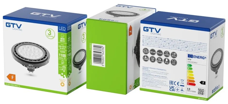 LED žiarovka GU10, 12,5 W – GTV