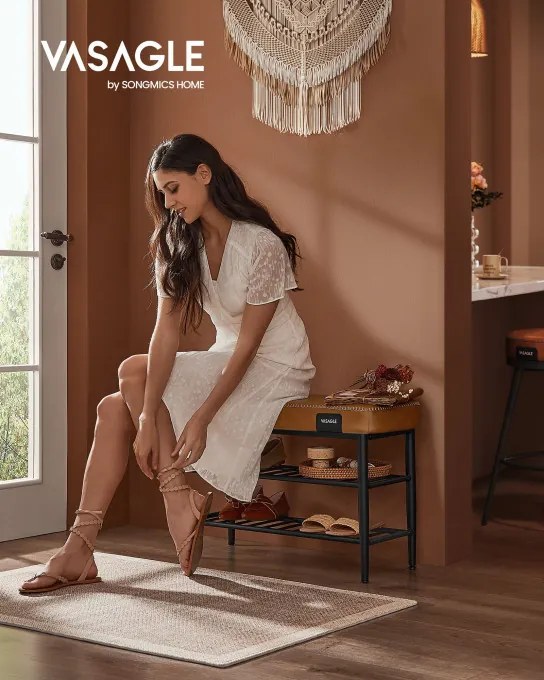 Polica na topánky so sedadlom LSB054K01