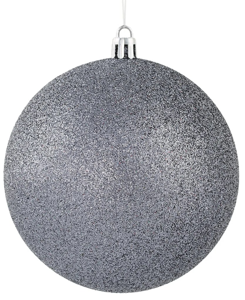 VIANOČNÁ BANKA NA STROMČEK SADA 4 KS (FI) 8 CM SIVÁ