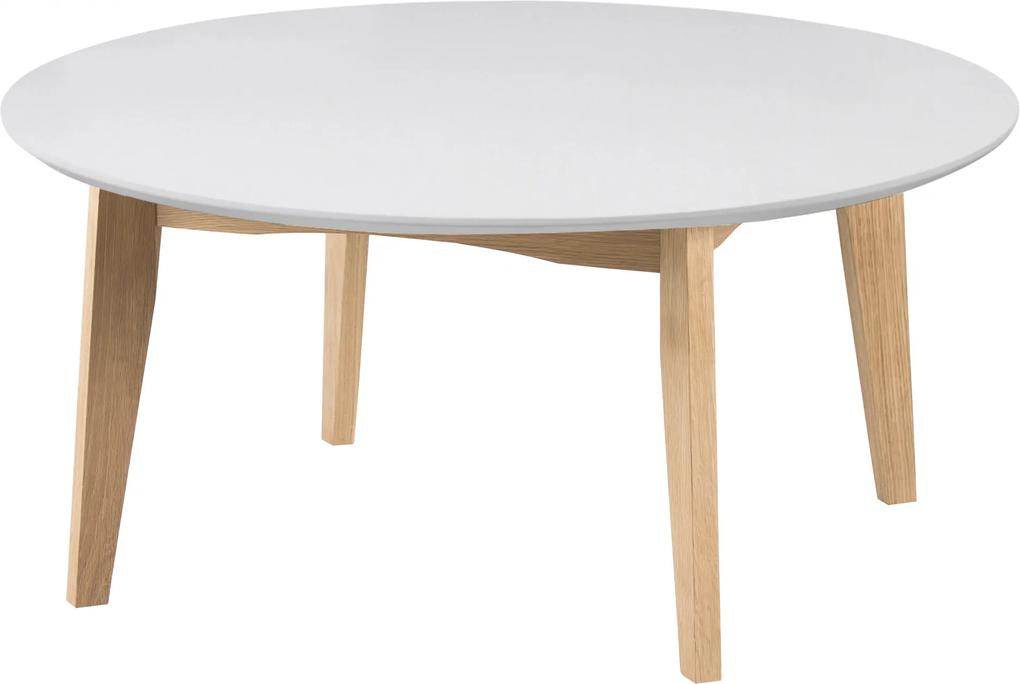 Bighome - Konferenčný stolík ABIN 90 cm, biela