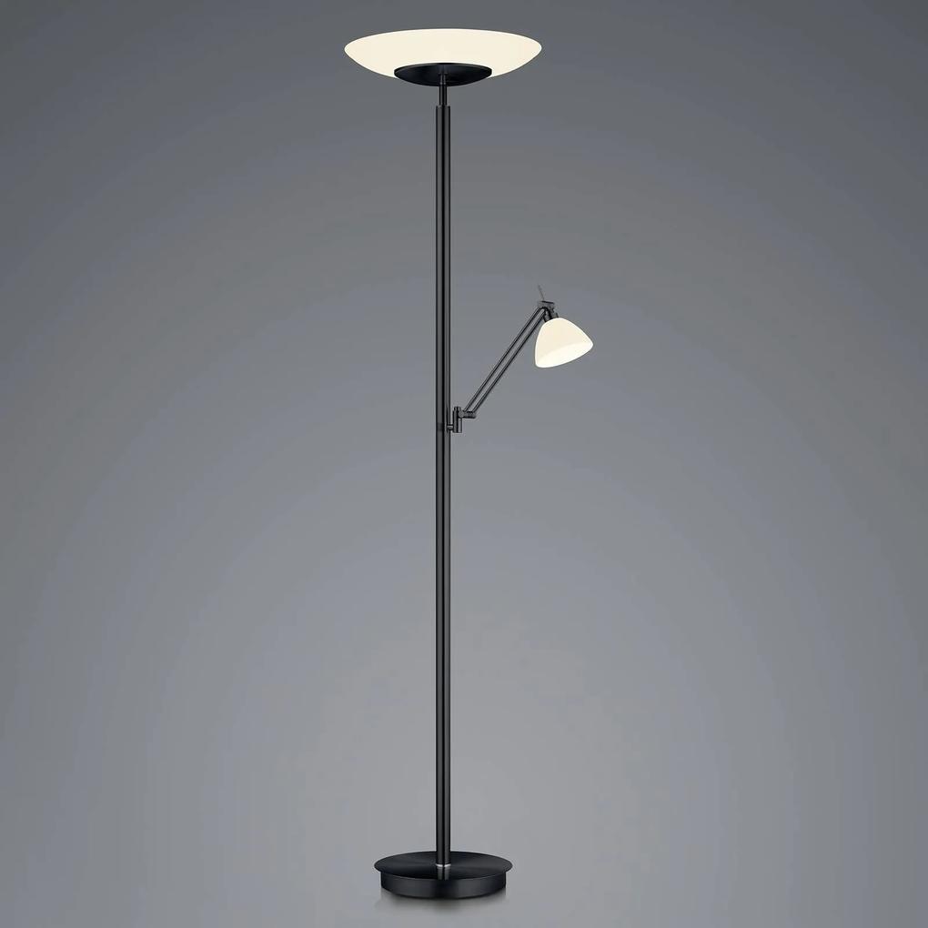Stojacia LED lampa Findus, 2-plameňová, čierna