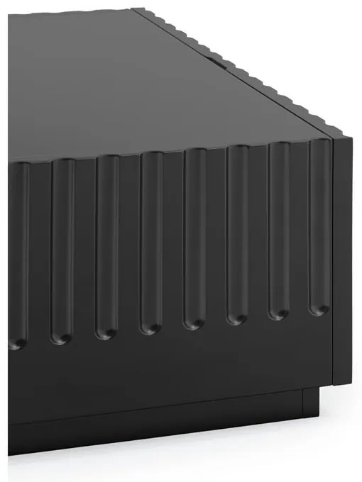 Čierny konferenčný stolík s 2 zásuvkami Teulat Doric