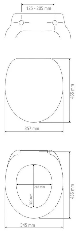 Záchodová doska s automatickým zatváraním 34,5 x 45,5 cm Palma – Wenko