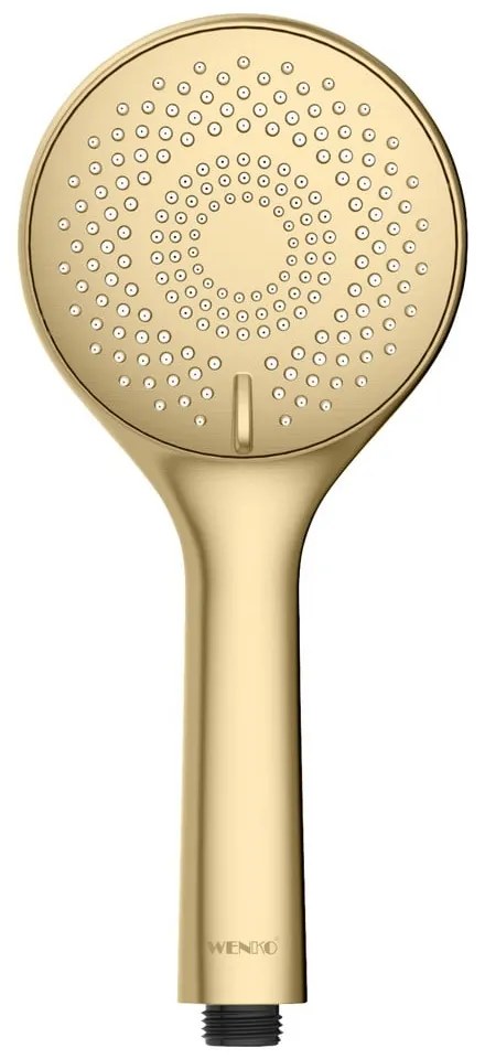 Matne zlatá plastová úsporná sprchová hlavica ø 11 cm Watersaving System – Wenko