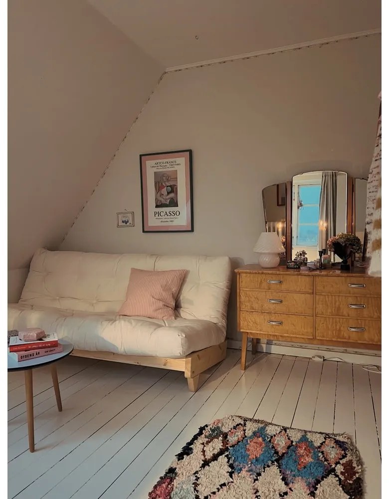 Rozkladacia pohovka s hnedým poťahom Karup Design Fresh Natural/Mocca