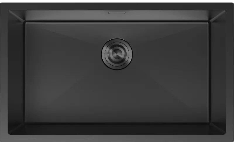 Mexen Trixo, 1-komorový nerezový drez 750 x 440 mm, čierna, 6415751000-70