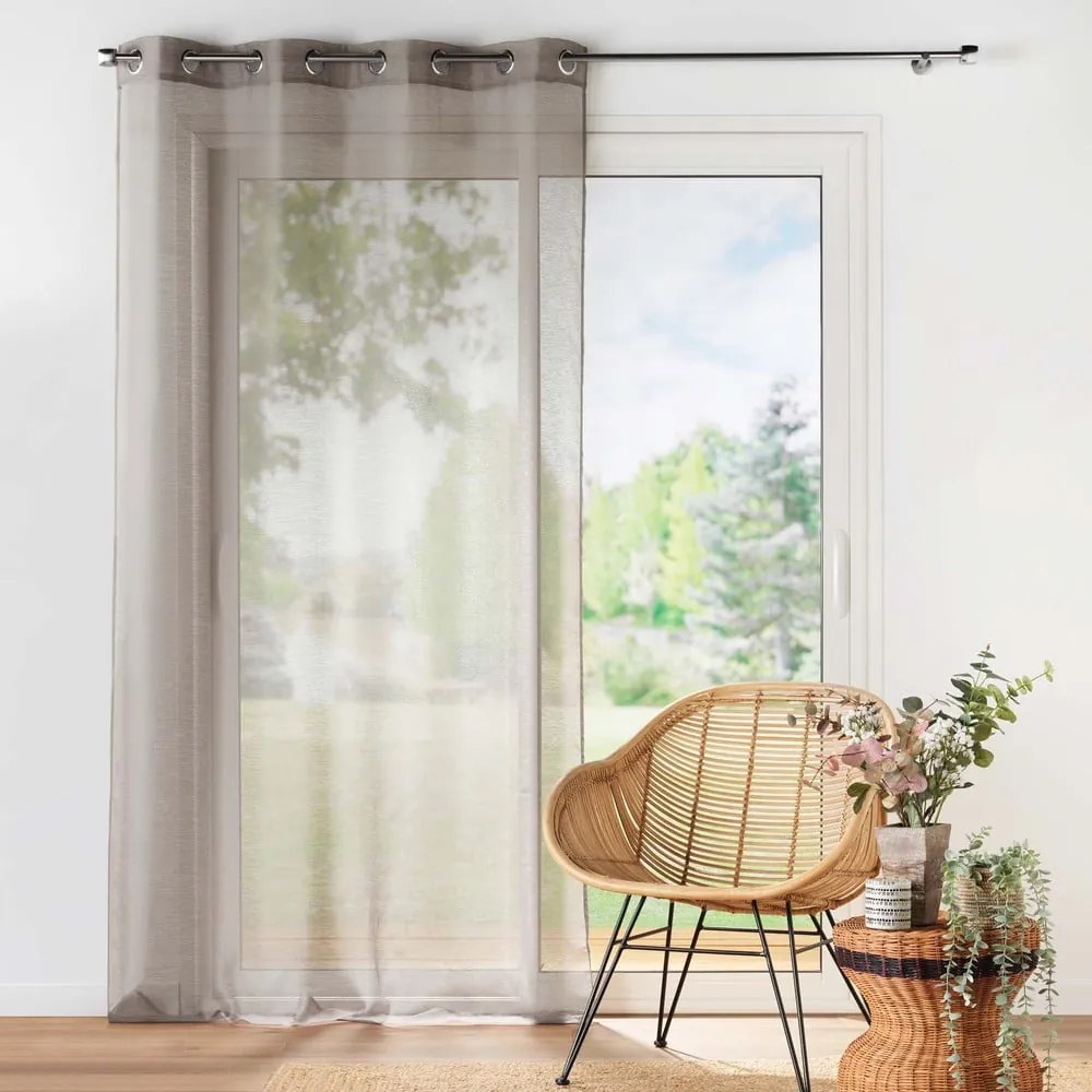 Hnedá voálová záclona 140x240 cm Lissea – douceur d'intérieur