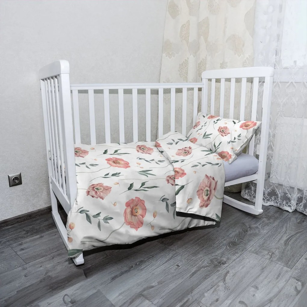 Sablio Mikroplyšové detské obliečky do postieľky Romantické iskerníky - 100x135 / 40x60