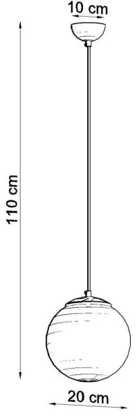 Sollux SL.0715 - Luster na lanku TOYA 1xE27/60W/230V pr. 20 cm