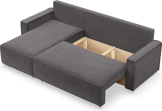 Rohová rozkladacia sedačka NOTO Poso 022 tmavosivá