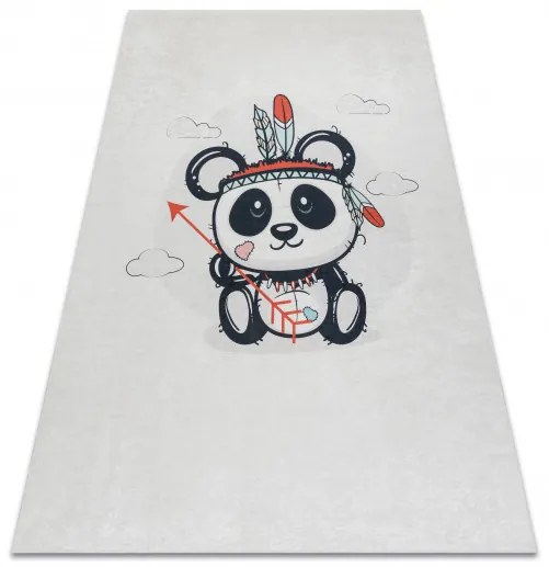 Dywany Łuszczów, Detský kusový koberec Bambino 1129 Panda cream, 120x170, čiernobiela, detská izba