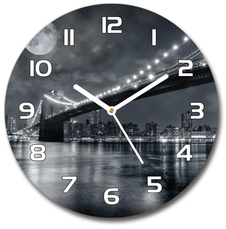 Sklenené hodiny okrúhle Brooklynský most pl_zso_30_f_15676398