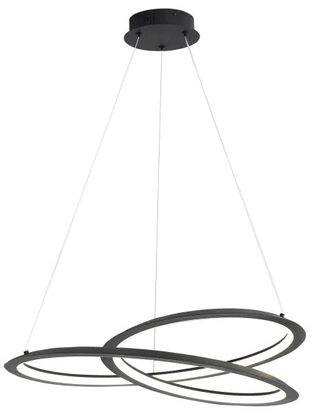 LED Luster na lanku TANGO LED/44W/230V 4000K pr. 60 cm čierna