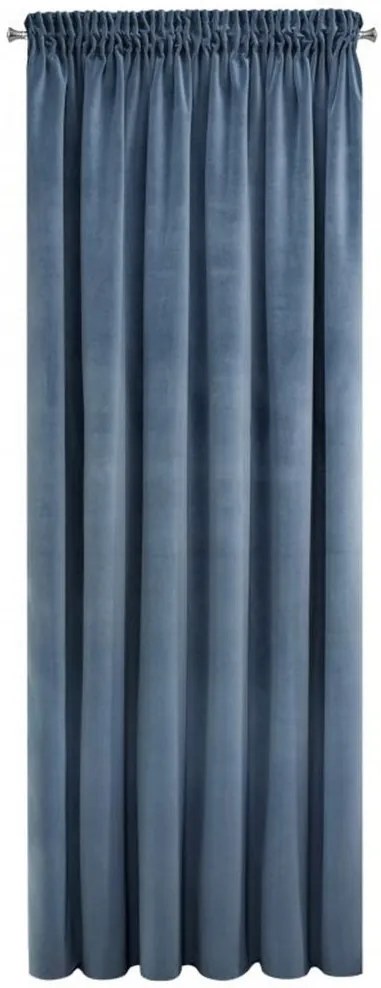 Luxusný modrý záves velvet 140 x 270 cm