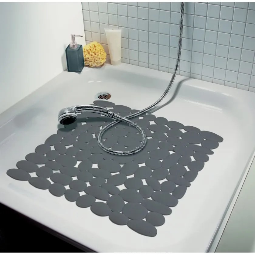 Spirella Protišmyková podložka do sprchy MARATHON, tmavosivá, 54 x 54 cm
