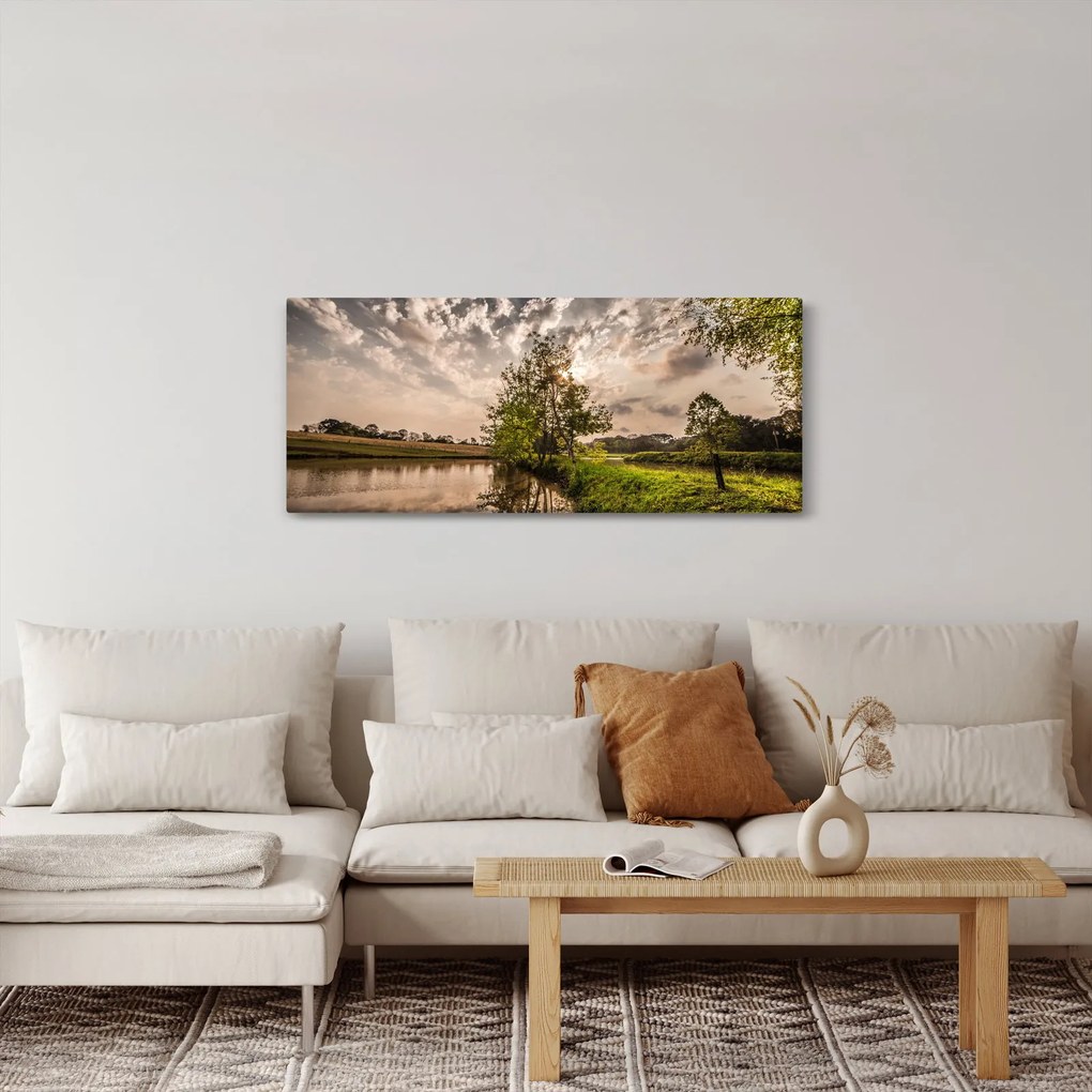 Obraz prírody s lúčmi (120x50 cm)