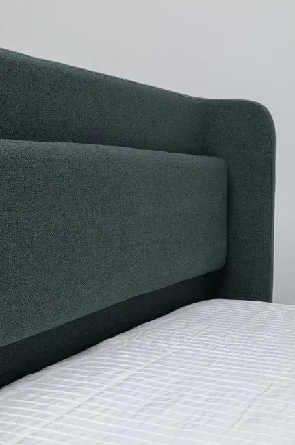 Moderná posteľ TIVOLI 160x200 cm - zelený 100% polyester, korpus-eukalyptové drevo
