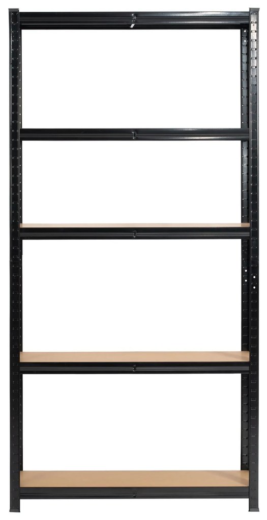Kovový regál REGMET 90x30x180 cm černý