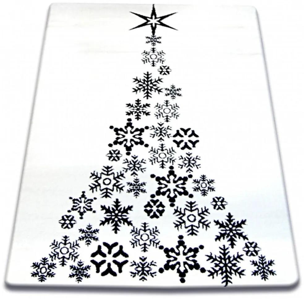 Kusový koberec Vianočný stromček krémový 100x170cm