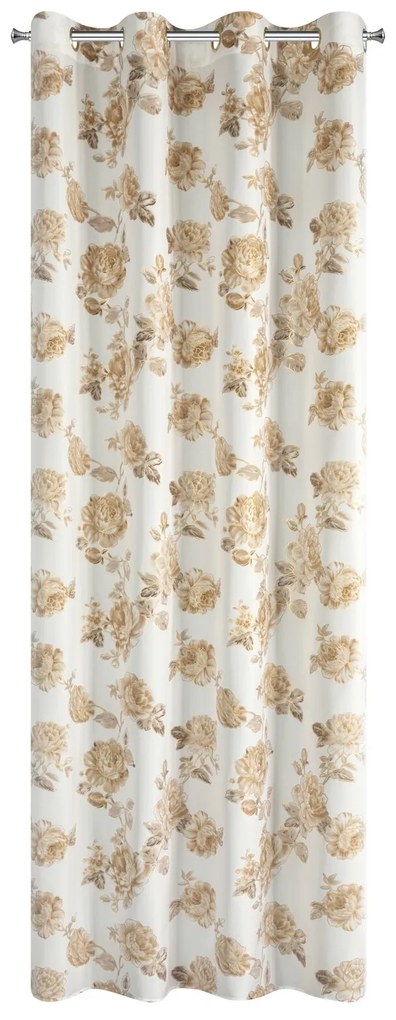 ZÁVES NA KRÚŽKOCH AVANI 140X250 CM KVETY