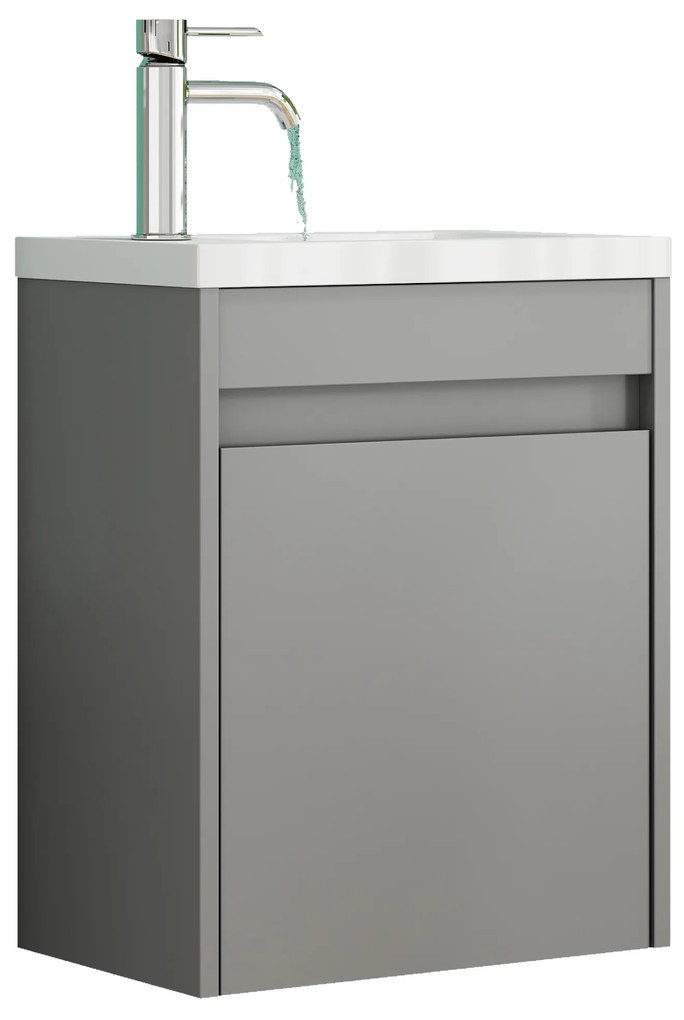 Závesná skrinka s umývadlom Houseland Zendi 40 cm sivá
