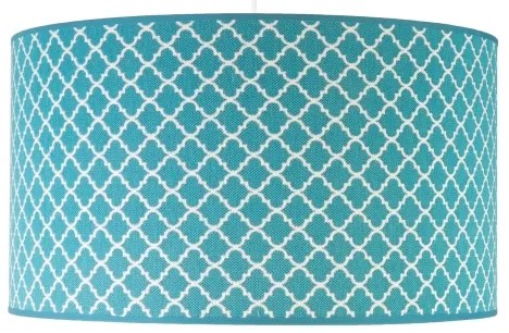 Duolla - Luster na lanku MAROKO 1xE27/40W/230V pr. 45 cm tyrkysová/biela