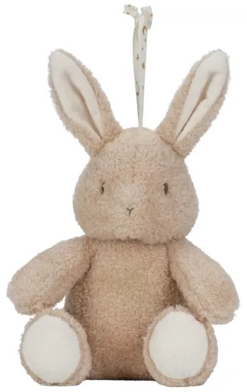 Little Dutch - Newborn Naturals usínací zajačik so svetlom a melódiou