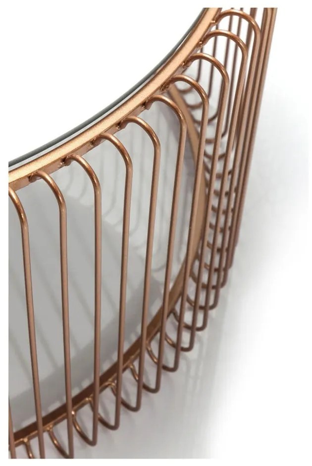 Okrúhle konferenčné stolíky v súprave 2 ks v medenej farbe ø 69,5 cm Wire Big – Kare Design