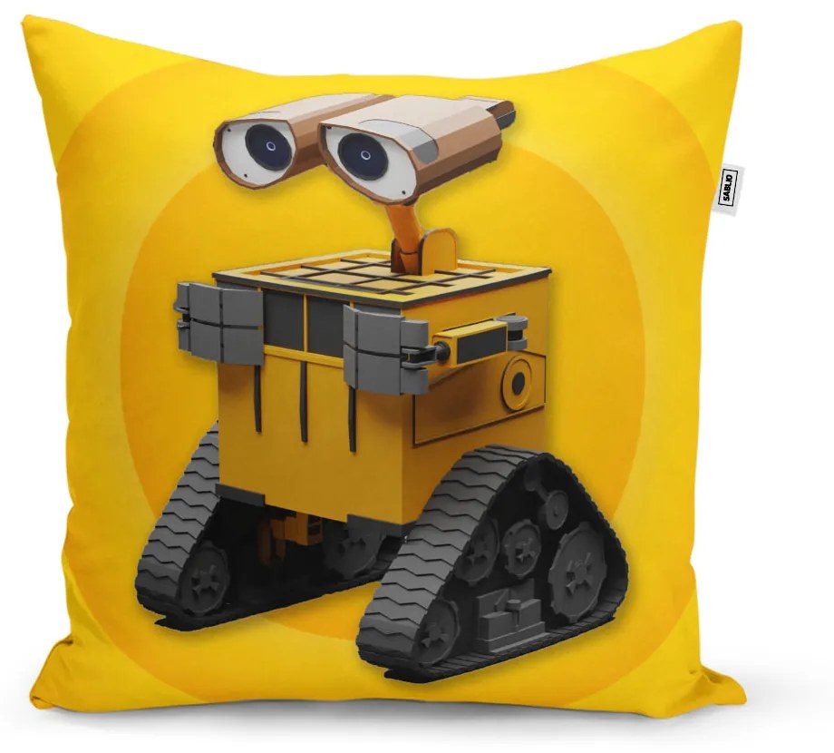 Sablio Vankúš Wall-E robot Žltý - 40x40 cm