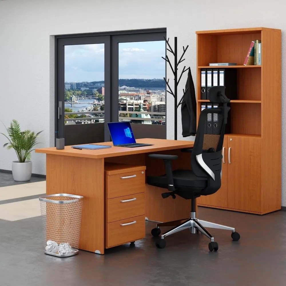 Zostava kancelárskeho nábytku Visio 2, 140 cm, čerešňa