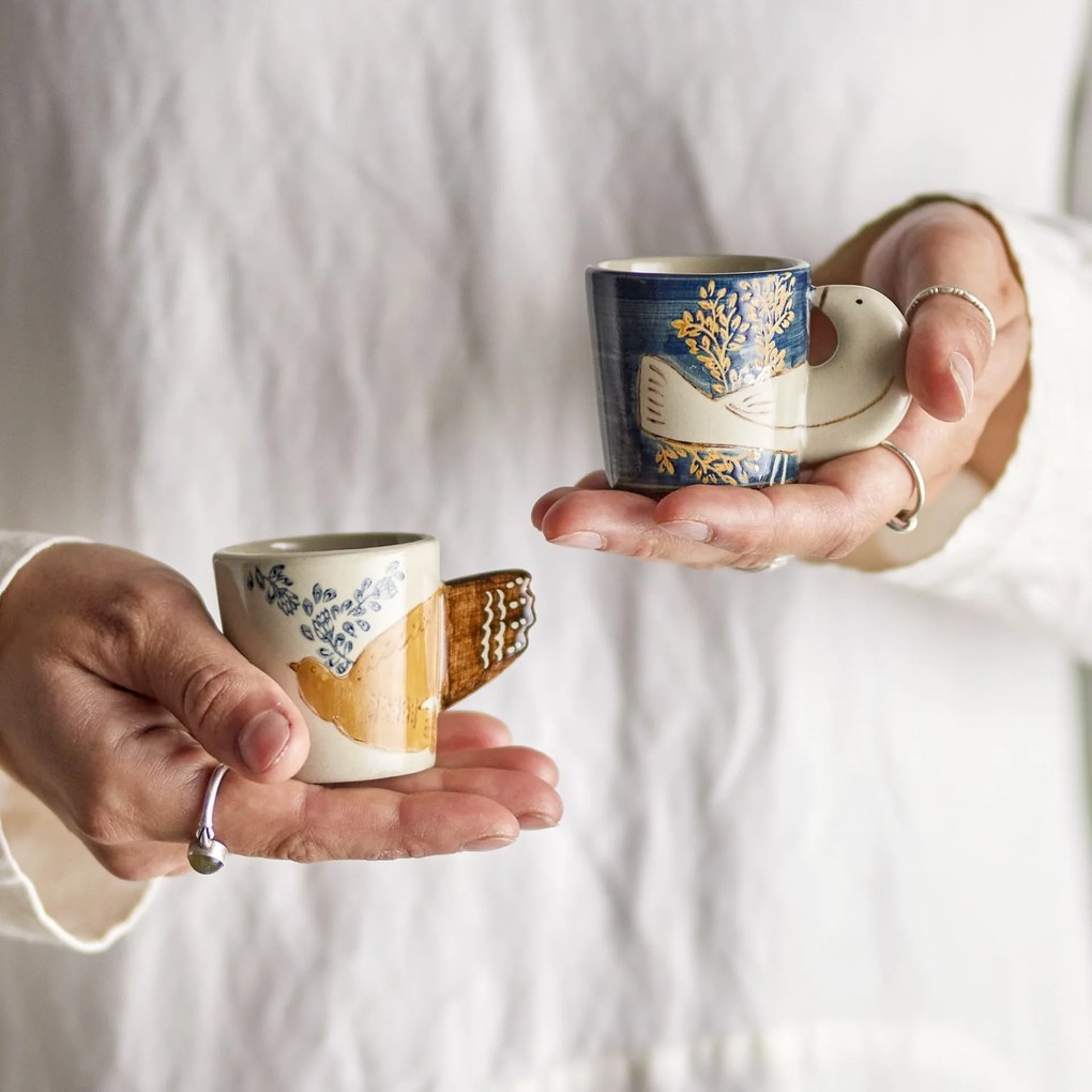 Bloomingville Hrnček na espresso Hezha 55 ml Modrý