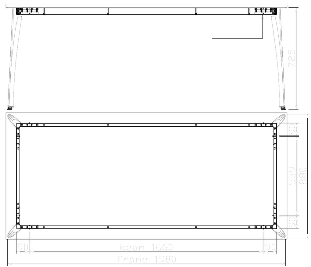 Rokovací stôl PRIMO OMEGA, 2000 x 900 mm, biela podnož, breza