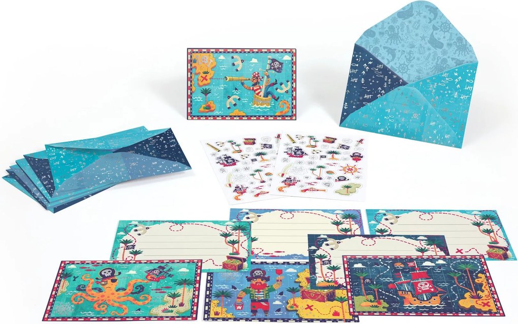 Súprava pozvánok na detskú oslavu – piráti