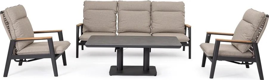 Hliníkový záhradný jedálenský stôl 80x140 cm Miguel – Bizzotto