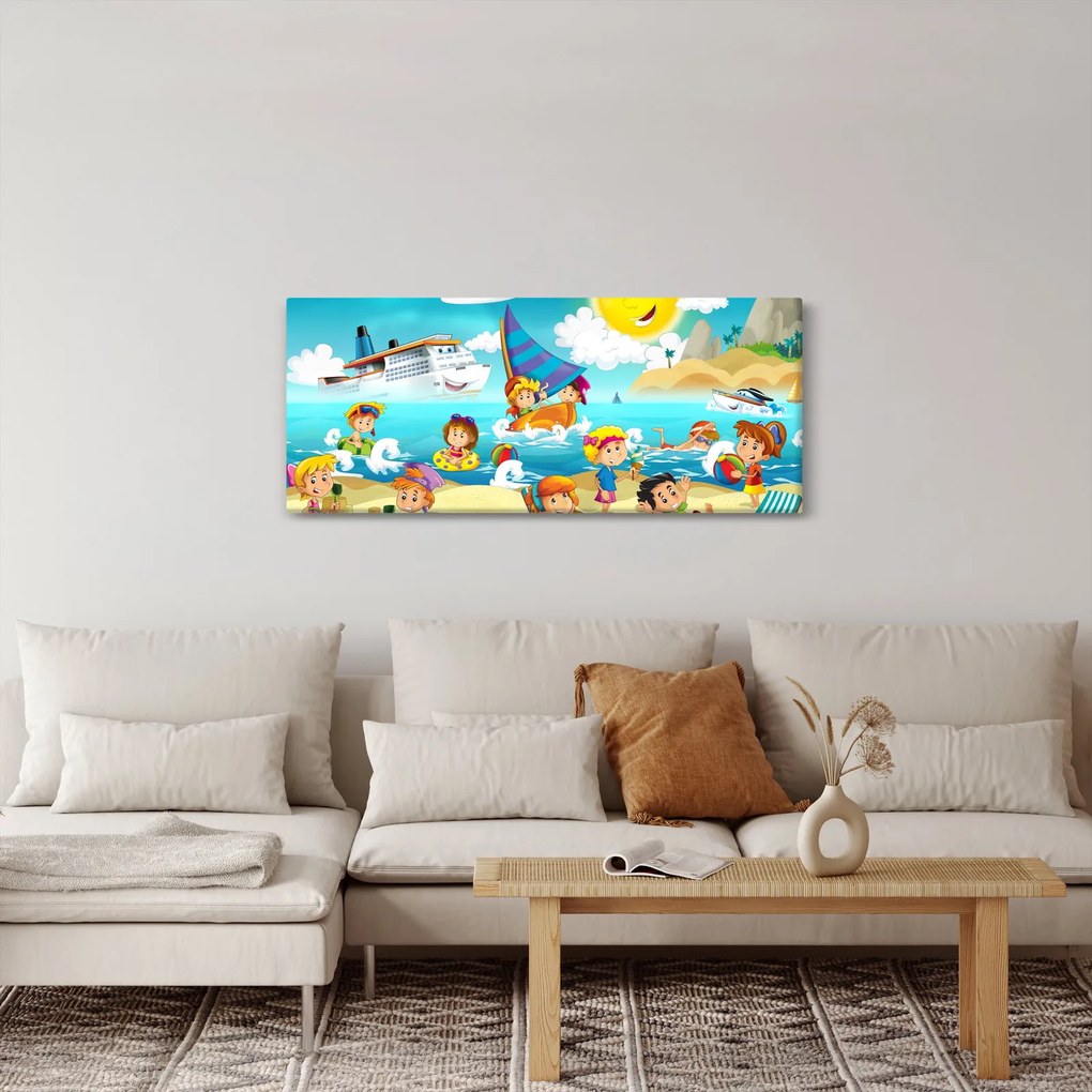 Obraz - Deň na pláži (120x50 cm)