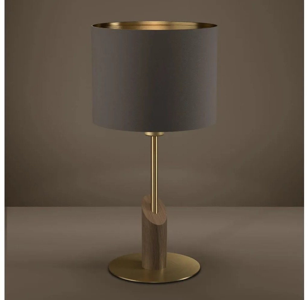 Eglo 390337 - Stolná lampa SANTANDRIA 1xE27/40W/230V hnedá/zlatá