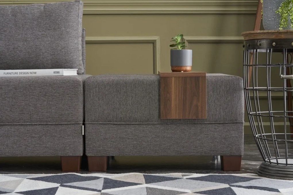 Rohová pohovka Fly hnedá II ľavá