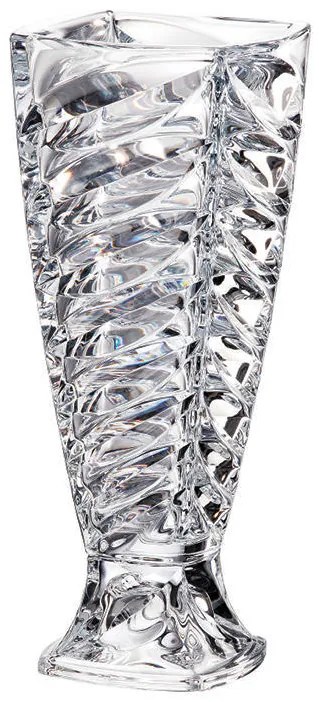 Bohemia Crystal váza na nôžke Facet 375mm