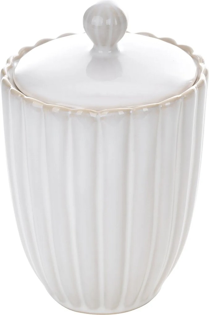 DEKORAČNÁ KERAMICKÁ MISKA AVRIL 12X19 CM KRÉMOVÁ