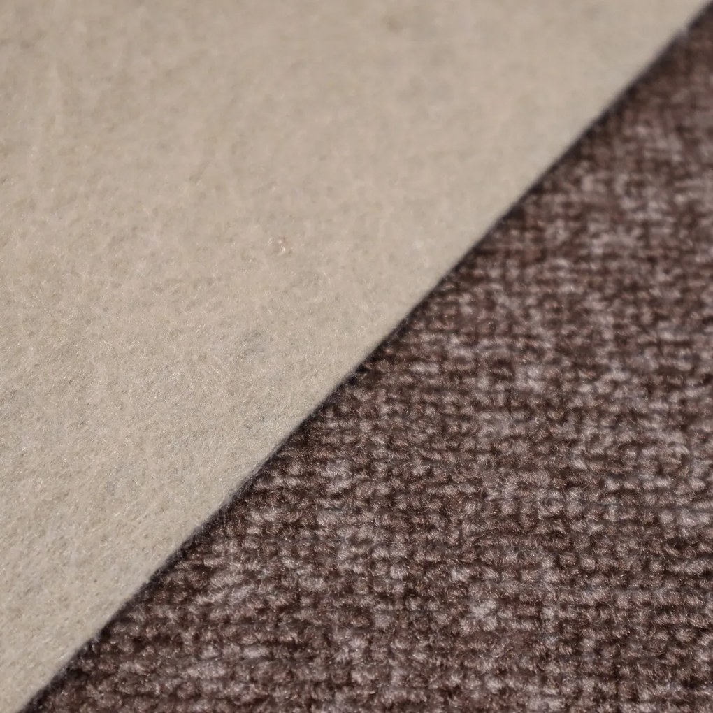 Metrážny koberec Bruno brown, na mieru, šíře 4m, hnedá, filc, chodba / predsieň, Associated Weavers